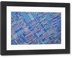 Electron Microscope Microchip Surface Print